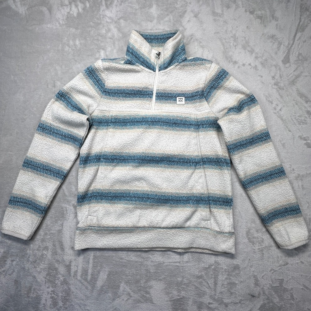 Billabong Adventure Division Sweatshirt Womens Size Small Blue Mock Neck